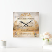 De gouden regel wandklok (Huis)