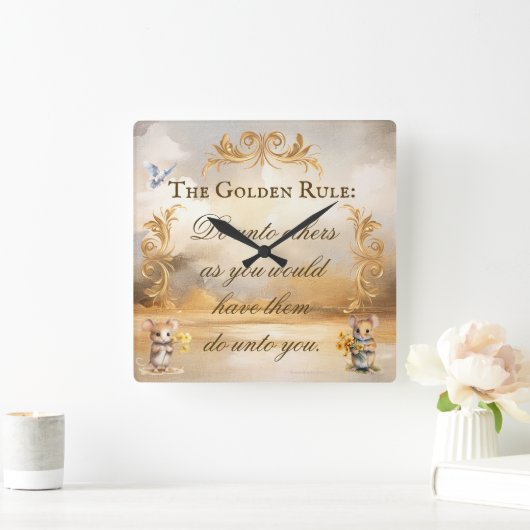 De gouden regel wandklok (Huis)