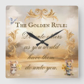 De gouden regel wandklok (Voorkant)