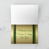 De gouden Rode Boog van de Klokken van Kerstmis Feestdagen Kaart (Binnen)