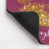 De gouden Roze Elegante Lippen van de Fonkeling Muismat (Hoek)