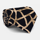 De gouden scheurtjes van het moderne roos zijn gra stropdas (Opgerold)