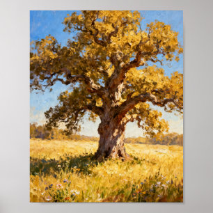 De Gouden Schildwacht: een impressionistische stud Poster