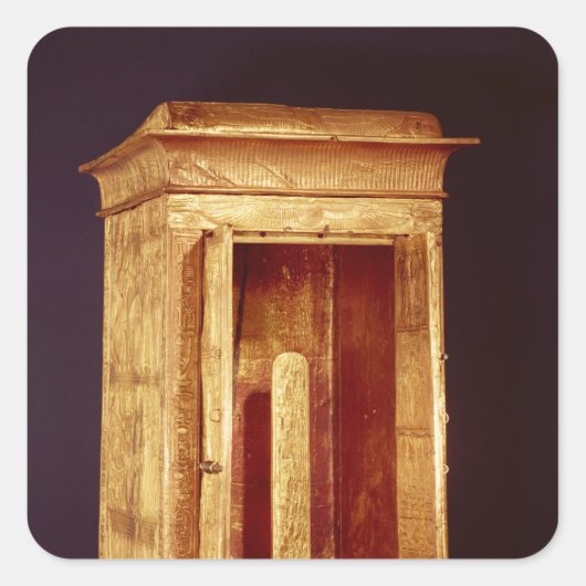 De gouden schrijn van Tutankhamun Nieuw Koninkrijk Vierkante Sticker (Voorkant)