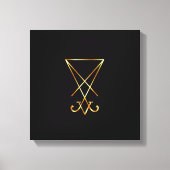 De gouden sigil van Lucifer Canvas Afdruk (Voorkant)