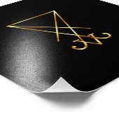 De gouden sigil van Lucifer Foto Afdruk (Hoek)