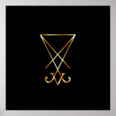 De gouden sigil van Lucifer Poster (Voorkant)