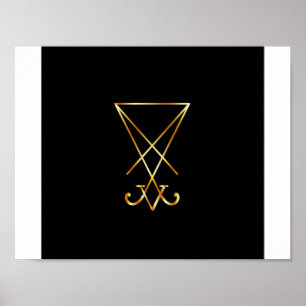 De gouden sigil van Lucifer Poster