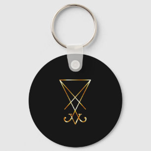 De gouden sigil van Lucifer Sleutelhanger