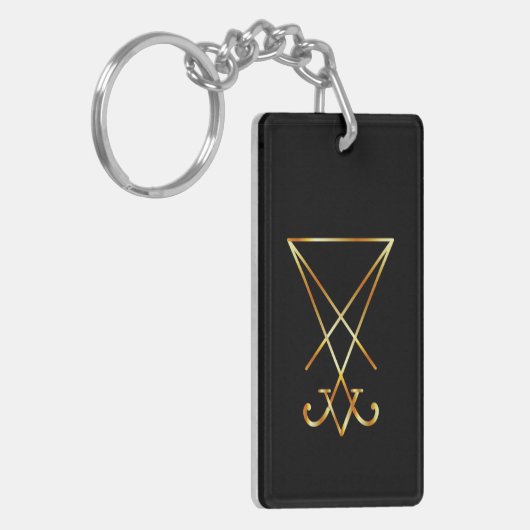 De gouden sigil van Lucifer Sleutelhanger (Voorkant Links)