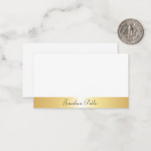 De gouden Sjabloon Calligragrafeerde Naam van de T (Voorkant / Achterkant in situ)