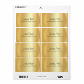 De gouden Sjabloon van het Manuscript van de Calli Etiket (Full Sheet)