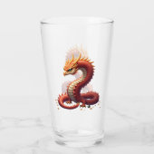 De gouden slangendraak.  glas (Achterkant)