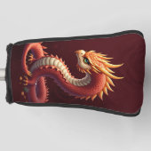 De gouden slangendraak. golfheadcover (Voorkant)