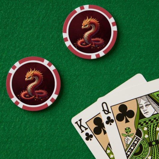 De gouden slangendraak. poker chips (Pokertafel (Dubbel))