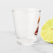 De gouden slangendraak.  shot glas (Links)
