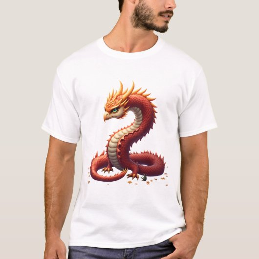 De gouden slangendraak. t-shirt (Voorkant)