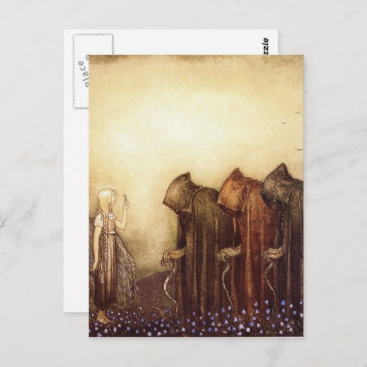 “De Gouden Sleutel” John Bauer Aquarel Briefkaart (Voorkant / Achterkant)