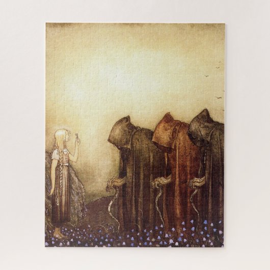 “De Gouden Sleutel” John Bauer Aquarel Legpuzzel (Verticaal)