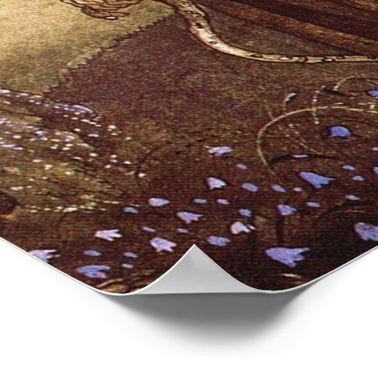 “De Gouden Sleutel” John Bauer Aquarel Poster (Hoek)