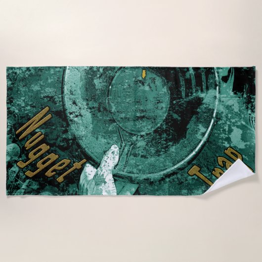 De gouden snugget-badhanddoek strandlaken (Voorkant)