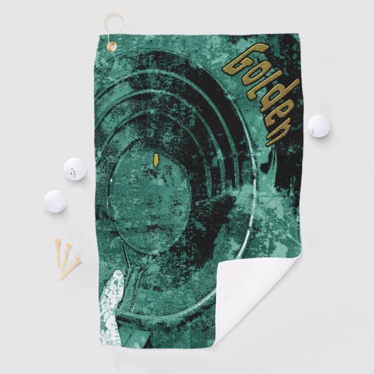 De gouden snugget golfhanddoek (Insitu)