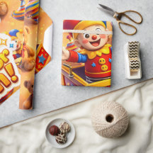 De gouden speelgoedkist premium inpakpapier wikkel