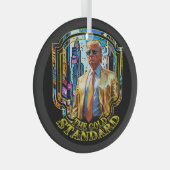 De gouden standaard - President Trump 2024 Glas Ornament (Voorkant Rechts)