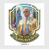 De gouden standaard - President Trump 2024 Sticker (Vel)