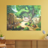 De Gouden Steeg der Herinneringen Canvas Afdruk (Insitu (Woonkamer))