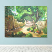 De Gouden Steeg der Herinneringen Canvas Afdruk (Insitu (Houten vloer))