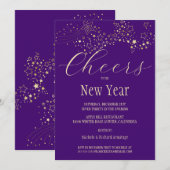 De gouden sterren van de schietpartij Nieuwe Jaren Kaart (Voorkant / Achterkant)