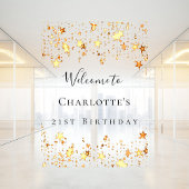 De gouden sterren van het feest verwelkomen raamsticker