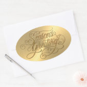 De gouden Sticker van het seizoen in reliëf (Envelop)