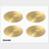 De gouden Sticker van het seizoen in reliëf (Vel)