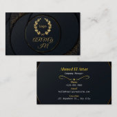 De gouden stippen in de zwarte cirkel visitekaartje (Voorkant / Achterkant)