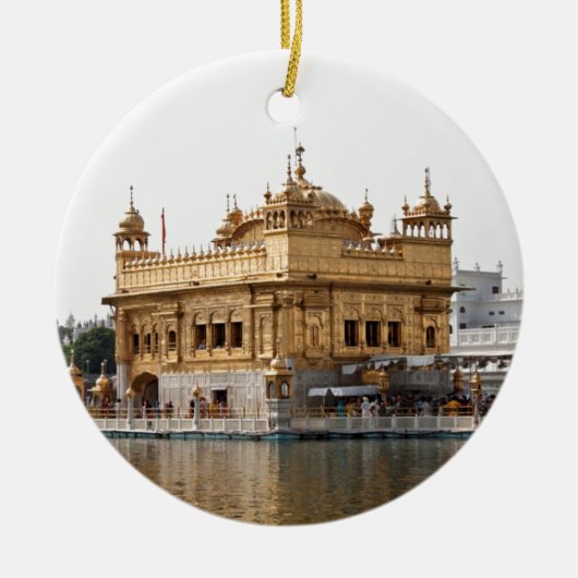 De gouden tempel in Amritsar Keramisch Ornament (Voorkant)