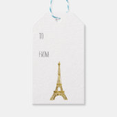 De gouden Toren van Eiffel Cadeaulabel (Voorkant)