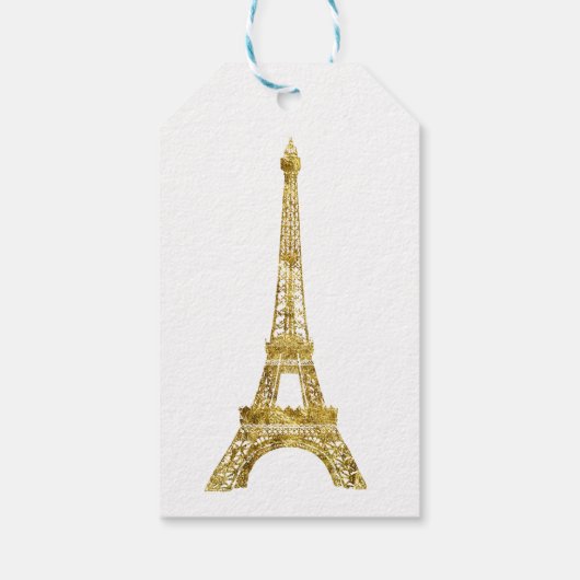 De gouden Toren van Eiffel Cadeaulabel (Achterkant)