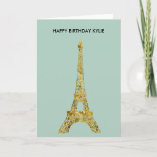De gouden Toren van Glam Eiffel Kaart