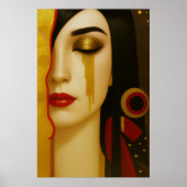 De gouden tranen van Freya met donker haar Poster (Voorkant)