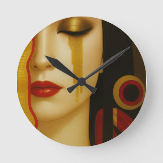 De gouden tranen van Freya met donker haar Ronde Klok