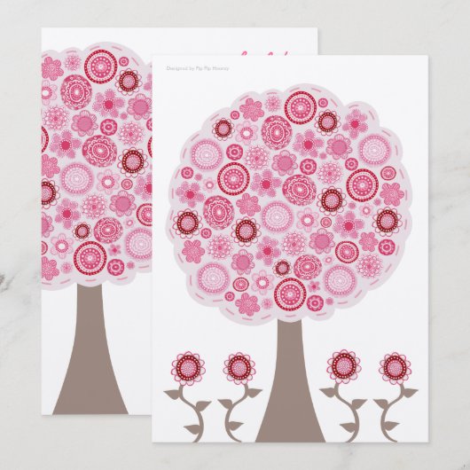 De gouden Uitnodiging van de Boom van de 30ste (Voorkant / Achterkant)