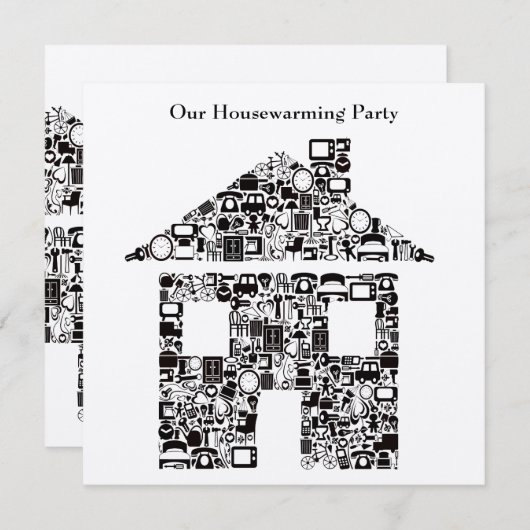 De gouden Uitnodiging van de Partij van het (Voorkant / Achterkant)