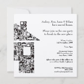 De gouden Uitnodiging van de Partij van het (Achterkant)