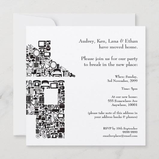 De gouden Uitnodiging van de Partij van het (Achterkant)