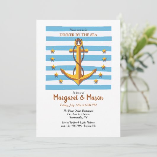 De gouden Uitnodiging van het Anker (Staand voorkant)