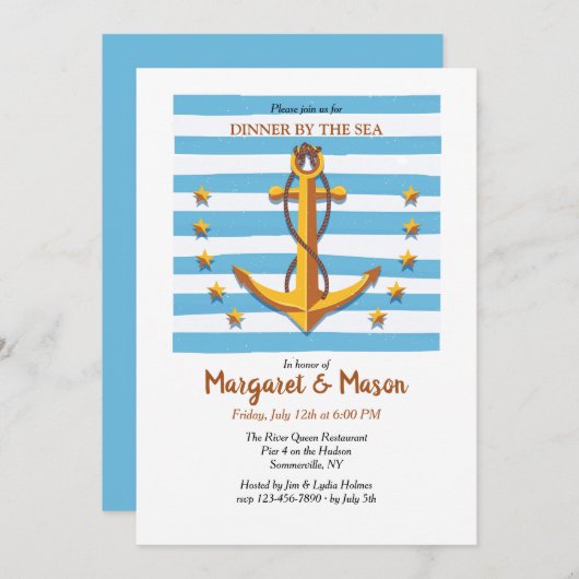 De gouden Uitnodiging van het Anker (Voorkant / Achterkant)