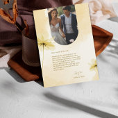 De Gouden Uur Genade 2 Foto & Bloem Bruiloft Bedankkaart