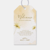 De Gouden Uur Genade & Bloemen Bruiloft Welkom Cadeaulabel (Achterkant)